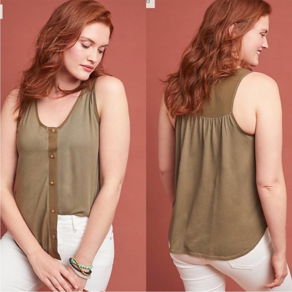 NWT Anthropologie Sojourn Buttondown Tank